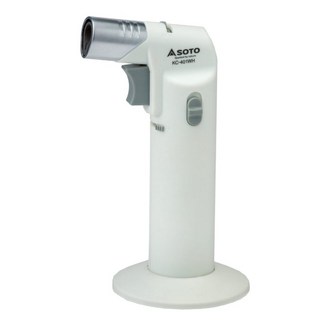 工具家達人 日本製 SOTO 填充式 新富士 料理用瓦斯槍 瓦斯噴槍 炙燒 露營適用 KC-402WHEXP, 白色, 1個