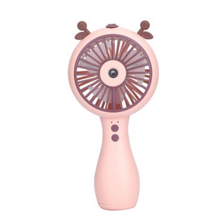 무선선풍기 미니 휴대용 전기 선풍기 충전식 무선 냉각 핸드헬드 캠핑 물 미스트 스프레이 USB 에어컨 3 단 속도, 2.Red