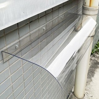 캐노피 투명 플라스틱 빗물받이 빗물막이 지붕 처마, 투명 40X120CM (평면 설치), (투명) 평면 40X120cm