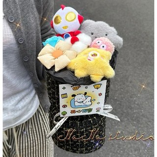 超暖心台灣現貨IG網美同款波波球花束 草莓熊熊抱哥 生日禮物送男女朋友情人節交換禮物教師節禮物畢業禮物, 奧特曼+禮物袋, 1個