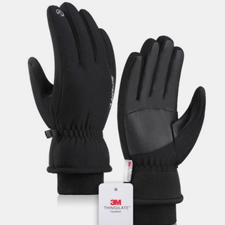 스노우 보드 장갑 스키 방한 방수 오토바이, 블랙, 1개, 3M 방한장갑(블랙)_M