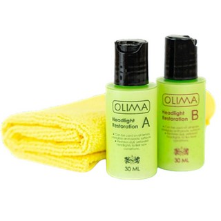 OLIMA 大燈霧化拋光組，輕鬆恢復大燈透亮，提升行車安全, 2個, 30ml