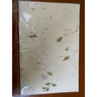 두꺼운 인쇄 쌀 종이 차 꽃 식물 섬유 수제 Yunlong 반 익은 Xuan 서예 그림 아트 편지지, 02 A, 01 42 x 29.7 cm