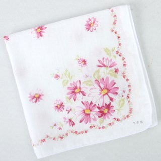 일본 가제손수건/타올 테누구이 (정사각) (국화 핑크)
