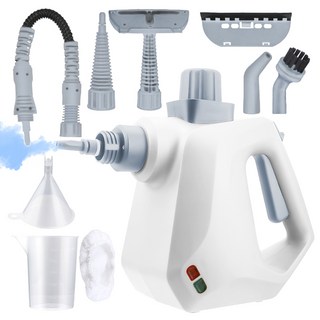 Voltmate 다용도 고온 고압 핸디 스팀청소기 더 다양한 부속 고압 고온 분사 스팀 침대 소파 세척 청소기, 화이트