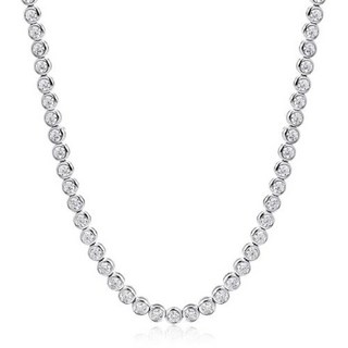 모이사나이트목걸이 Serenity D 컬러 풀 테니스 목걸이 S925 실버 버블 팔찌 플레이트 18K 파인 주얼리 2mm 3mm-28