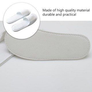 3쌍 흰색 하프 커버 일회용 슬리퍼 두꺼운 미끄럼 방지 호텔 살롱 스파 휴대용 여행 신발 휴식