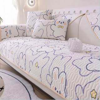 乳膠涼感冰絲沙發墊 單人70*70【米米兔】可當扶手靠背