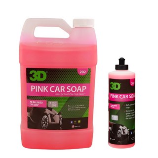 3D PINK CAR SOAP 粉紅洗車精 中性 高發泡 清潔劑，溫和洗淨不傷車漆，適用於各種車型, 1個, 473ml