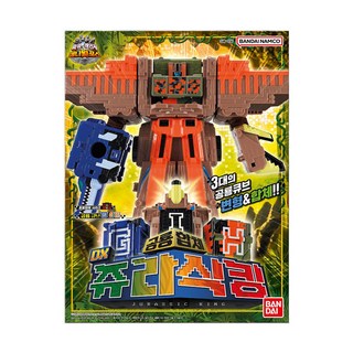 반다이 파워레인저 애니멀포스 공룡합체 DX 쥬라식킹 3대 공룡큐브 변신 합체 장난감, 1개