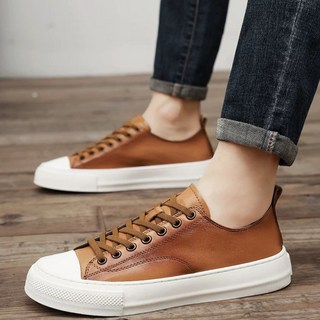 ESNOVA 남녀공용 천연소가죽 스니커즈 프리미엄 데일리 커플 운동화