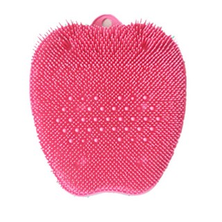 蘋果洗腳墊 矽膠洗腳墊 洗腳墊 刷腳墊 腳底按摩 足部去角質 搓腳刷, 洗腳墊-紅色, 1個, 約370g, 1