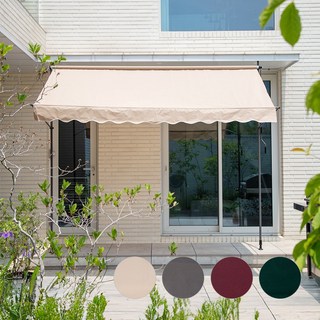 무타공 접이식 어닝 기둥식 수동 어닝 테라스 천막 차양막 비가림막, 그린