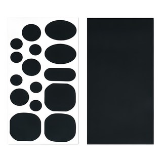 아리코 패딩 셀프 수선 패치 타입B + 무지 세트 10 x 20.5cm, 블랙, 1세트