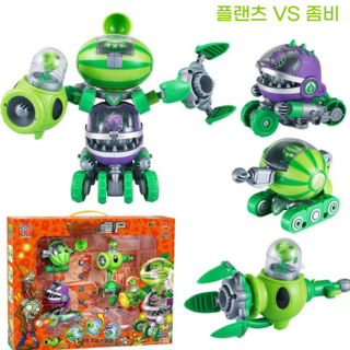 플랜츠 vs. 좀비 변신 로봇 킹콩 자이언트 5피스 메카 닥터 세트, 메카 플랜트 3 in 1-02624, 1개