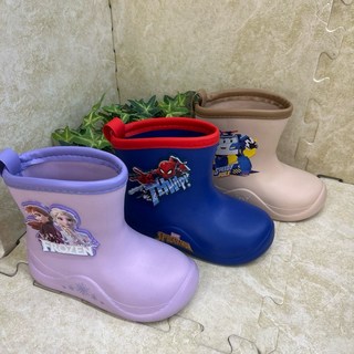 poli正版授權兒童雨鞋，輕量防水防滑短筒雨靴，男女童冰雪奇緣蜘蛛人卡通雨鞋