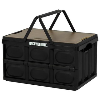 원스위크라이프 캠핑 손잡이 접이식 폴딩 박스, 블랙