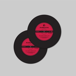 黑膠唱片耐熱矽膠杯蓋 經典紅, 經典紅X2, 1個