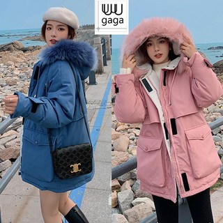 유유가가 코튼 오버핏 루즈한 자켓 바람막이 컬러풀 후드퍼 패딩