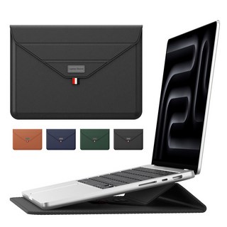 뷰씨 노트북 맥북 에어 프로 갤럭시북 삼성 엘지 그램 가죽 파우치 가방 케이스, 블랙, 1개