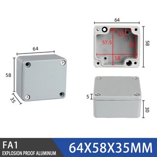 신형 디자인 IP67 전자 방수 케이스 밀폐형 알루미늄 접속함 프로젝트 전자기기용 단자함 주조 야외, FA1 64x58x35