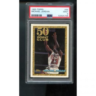 199394 탑스 64 마이클 조던 PSA 9 등급 농구 카드 50 포인트 클럽 NBA 1993 1994 시카고 불스 민트, 199394 탑스 64 마이클 조던 PSA 9 등급 농