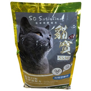 貓寶SS30水解蛋白貓飼料, 15kg, 1個, 雞肉+牛肉+鮭魚