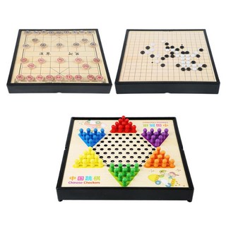 【COMET】跳棋象棋五子棋三合一多功能棋盤組合(多合一棋盤 象棋 桌遊 跳棋 益智遊戲 五子棋), (三合一)跳棋+五子棋+象棋, 1個