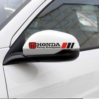 HONDA 汽車後視鏡裝飾貼紙，專為本田車系設計, 黑色款貼紙一對, 1個