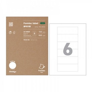 폼텍 A4 주소용 친환경라벨 LS-3620, 1권, 100매, 6칸