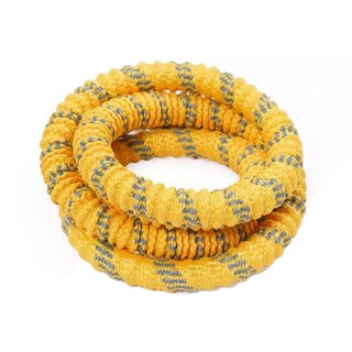 織帶呼拉圈 針織呼拉圈 加長 核心訓練 腰腹訓練 居家健身 小蠻腰, 軟式呼拉圈【彩黃】送收納袋, 1個, 1.5kg