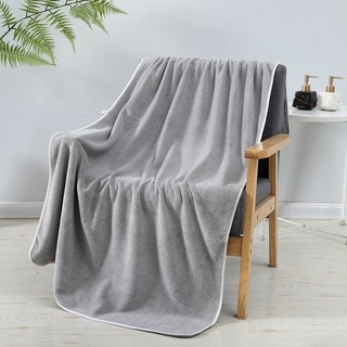 吸水浴巾 大浴巾 柔軟親膚珊瑚絨 加厚加大速乾不掉毛居家洗澡成人浴巾, 1個, 【柔軟親膚】60尺寸-兒童選擇-軍艦藍,【掌柜推薦】浴巾