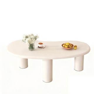 奶油色矮桌, 白色