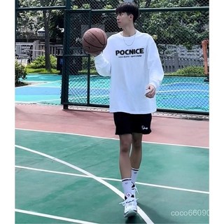 長袖T恤男秋季新款：帥氣潮流運動休閒百搭薄款籃球上衣