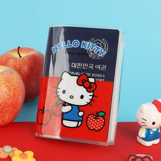 귀여운 헬로키티 애플 여권케이스 카드 티켓 포켓