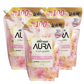 아우라 초고농축 섬유유연제 윌유메리미 리필, 1.7L, 3개