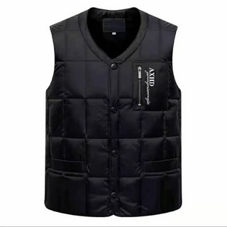 男士羽絨背心馬甲：中老年保暖加厚大碼短款坎肩秋冬外穿