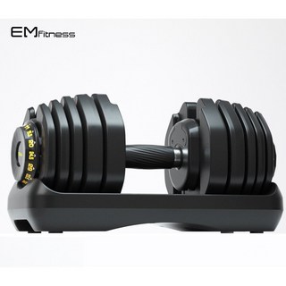 【廠直保固】TEZEWA可調重啞鈴智能可調節啞鈴練臂肌健身器材自動快速換片啞鈴, 單只30LB/13.6kg/內調節/16, 1個