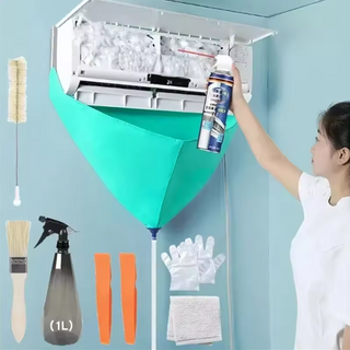 셀프 에어컨 청소 세트 방수천 벽걸이에어컨 물받이 방수 커버 방수포 비닐, 2세트, 에어컨청소키트