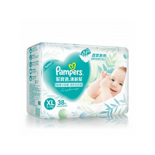 【幫寶適】清新幫紙尿褲 (黏貼型) S/M/L/XL 箱購, 152片, XL 38片×4入(箱購), 特大碼 (XL)