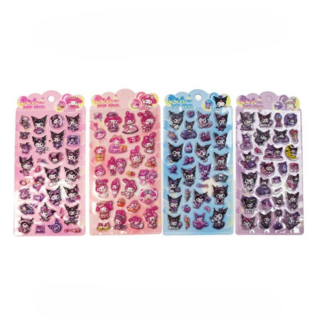 [루카탄] 산리오 귀여운 쿠로미 3D입체 스티커, 1개, 4팩