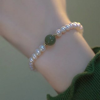 鴻利首飾廠 簡約輕奢風淡水珍珠手鏈 ins風小衆設計新款爆款高級感飾品