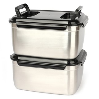 키친아트 국산 연마제 없는 스텐304 김치통 김장김치, 2개, 12L