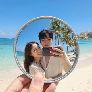 NR 여행용 셀카 볼록거울, 1개, 그레이L