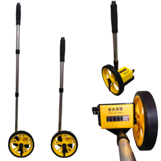 正版伸縮測距輪 測距儀 機械式滾輪尺 土地測量工具 道路工程測量儀器 房屋仲介專用測距器 9999.9公尺超長測量範圍, 1個, 伸縮測距輪, 如照片