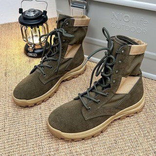 高幫厚底內增高男靴戶外登山工裝鞋時尚潮流百搭高級爆款男靴