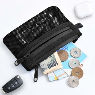 YOPENCE 나일론 방수 동전 지갑 RFID 차단 2단 3칸 남녀 공용