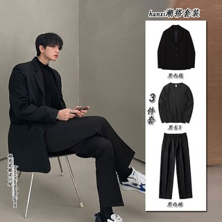 韓系男裝西裝套裝：休閒西裝外套、墊肩西服，百搭商務休閒風格，臺灣熱賣