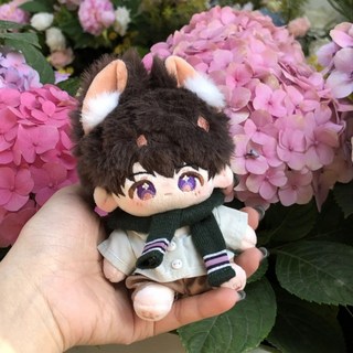 抱漫閣 戀與深空週邊 夏以晝10cm棉花娃娃 宇宙酥可愛玩偶掛件, 宇宙酥裸娃（固定耳朵尾巴可拆卸）,10cm有骨, 1個