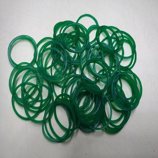 【HY】No.14 綠色橡皮筋 天然橡膠膠圈 (1kg/包) 辦公文件/出貨綑綁用 通用包材, 1個, 4.5公斤裝